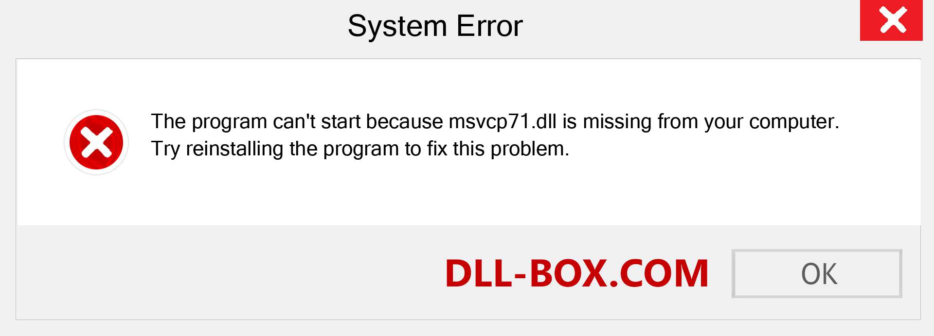  msvcp71.dll file is missing?. Download for Windows 7, 8, 10 - Fix  msvcp71 dll Missing Error on Windows, photos, images